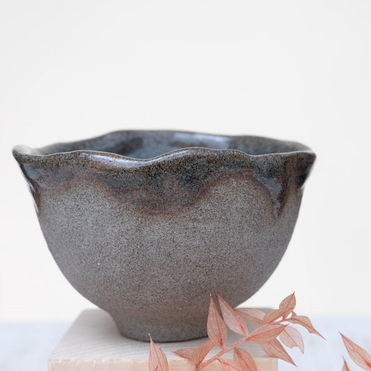 Ciotolina Giapponese in Gres – Marrone - Grigio e Blu - AUTHENTICO CERAMICS