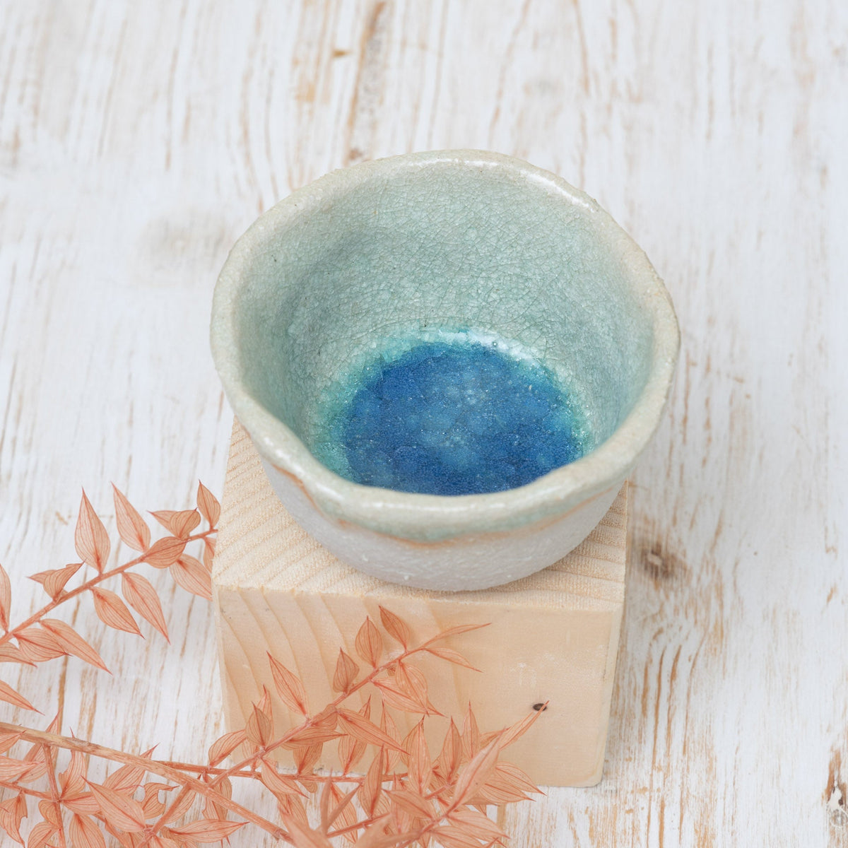 Set 2 Ciotoline in Gres Artigianale – Beige e Verde - AUTHENTICO CERAMICS